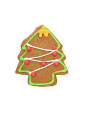 Christmas cookies isolated on white background.