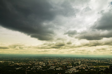 Fototapeta premium Mountain view and sky view