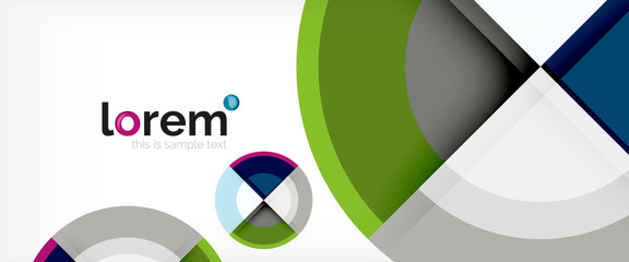 Multicolored round shapes abstract background