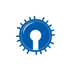 shine key hole logo vector