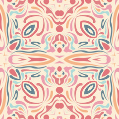 Abstract ethnic pattern in pastel shades. Detail for design card, invitation, cover, wallpaper, tile, packaging, background. line style background. Tribal ethnic ornament arabic style.