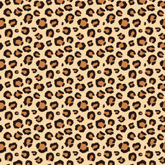 シームレスな茶色のヒョウ柄パターン