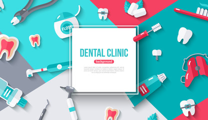 Dental card square frame