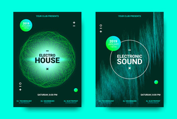Naklejka premium Electronic Music Poster for Event Promotion.