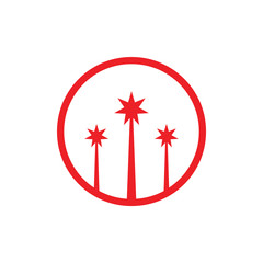 stars rocket symbol logo vector