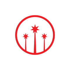 stars rocket symbol logo vector