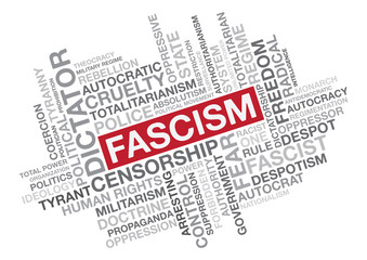 Word Collage About Fascism - obrazy, fototapety, plakaty