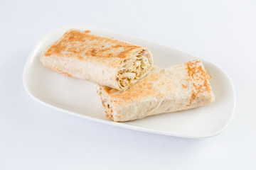 Chicken Shawerma Pita Sandwich in Mediterranean Levantine  Cuisine