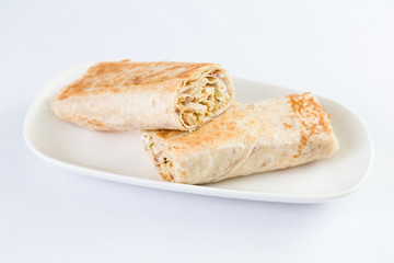 Chicken Shawerma Pita Sandwich in Mediterranean Levantine  Cuisine