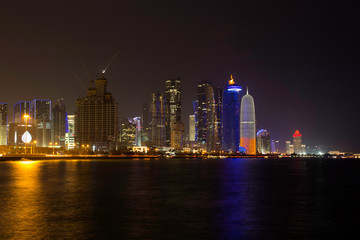 Obraz premium Doha towers at night