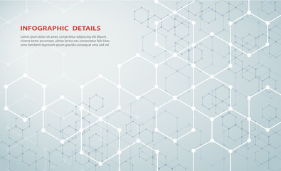 the shape of hexagon concept design abstract technology background vector EPS10