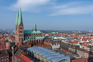 Naklejka premium Stadtbild von Lübeck