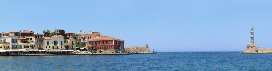Fototapeta na wymiar Hania harbour entrance