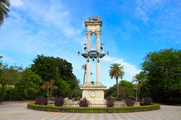 Monument to Columbus in Seville, Spain