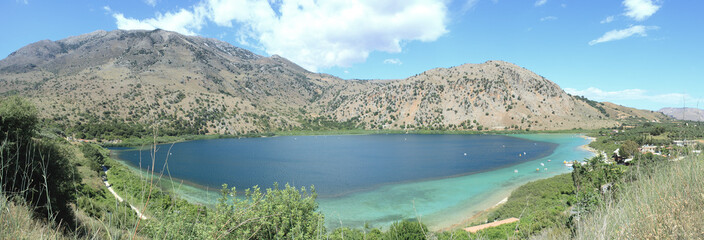 Fototapeta premium Lake Kournos panorama