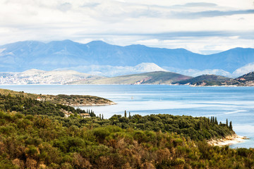 Fototapeta na wymiar North Corfu and Albania