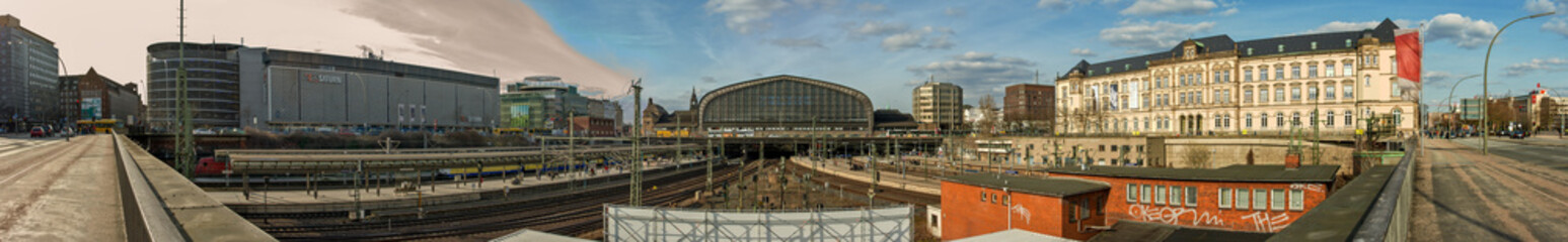 Fototapeta na wymiar Panorama vom Hamburger Bahnhof