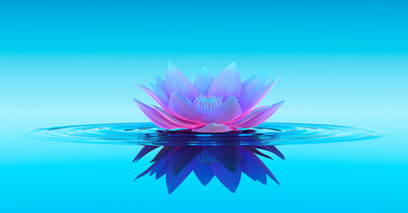 Obraz premium Water Lily Abstract Fantasy Background. 3D illustration