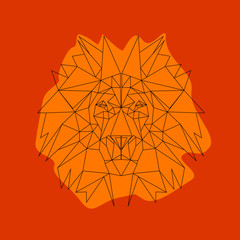 line illustration - lion © Alona