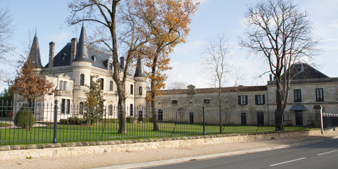 Fototapeta na wymiar Margaux, Bordeaux France Chateau Palmer in the wines Medoc region of Bordeaux