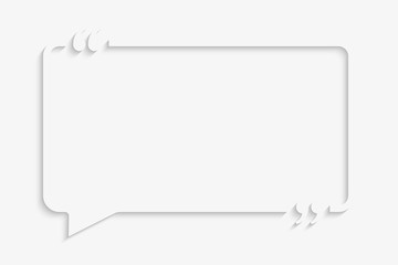 The Vector Speech Bubble Quote Blank Template.