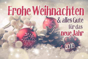 Christmas and New Year Greeting Card Winter 2018 - 2019