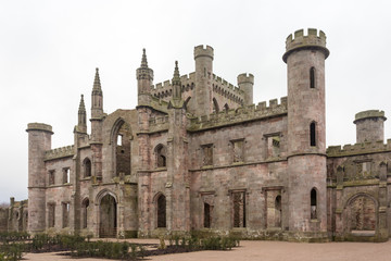 Fototapeta na wymiar Lowther Castle rear elevation