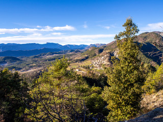 Obraz premium View of valley in south French Alps in French Riviera area