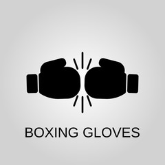 Boxing gloves icon. Boxing gloves concept symbol design. Stock - Vector illustration can be used for web.