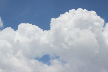 Naklejka na ściany i meble Blue sky and clouds on rainy season