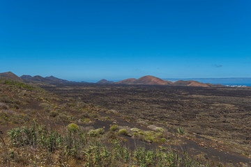 Canary islands lanzarote volcano landscape sunny day