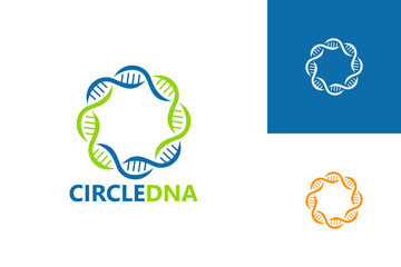 Circle DNA Logo Template Design Vector, Emblem, Design Concept, Creative Symbol, Icon