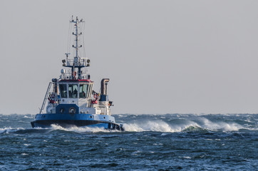 TUG BOAT - Ship on the storm sea
