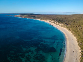 Fototapeta na wymiar Aerial view of Injidup Beach near Margaret River