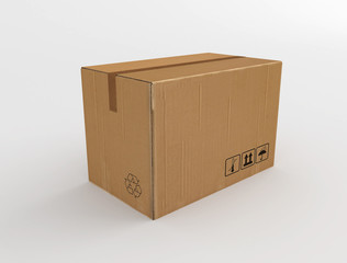 cardboard box. 3d render