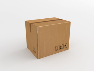 cardboard box. 3d render
