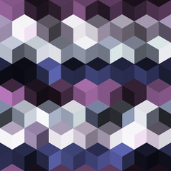 Obraz premium Hexagon grid seamless vector background. Technological polygons bauhaus corners geometric design. Trendy colors hexagon cells pattern for banner or cover. Hexagonal shapes modern backdrop.