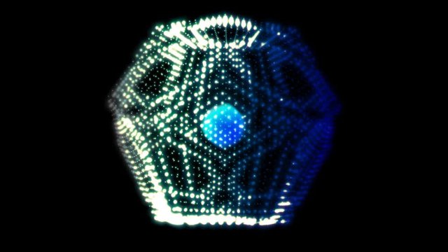 Seamless animated background of moving rainblow particles
