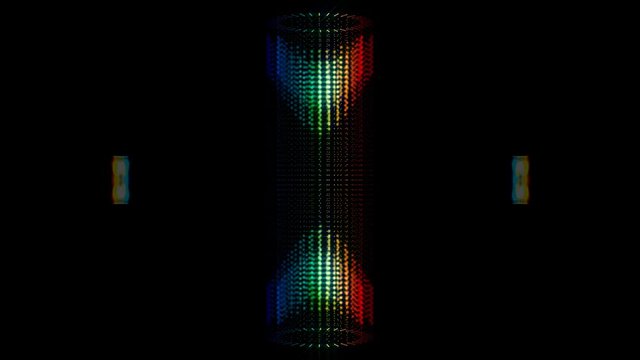 Seamless animated background of moving rainblow particles