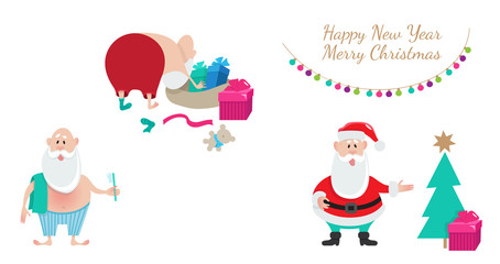 Santa getting ready for Christmas