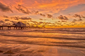 Fototapete Clearwater Strand, Florida Sonnenuntergang am Clearwater Beach Florida