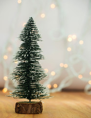 Christmas Tree With Bokeh Lights