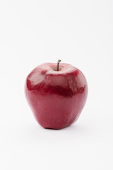 large red delicious apple on white background