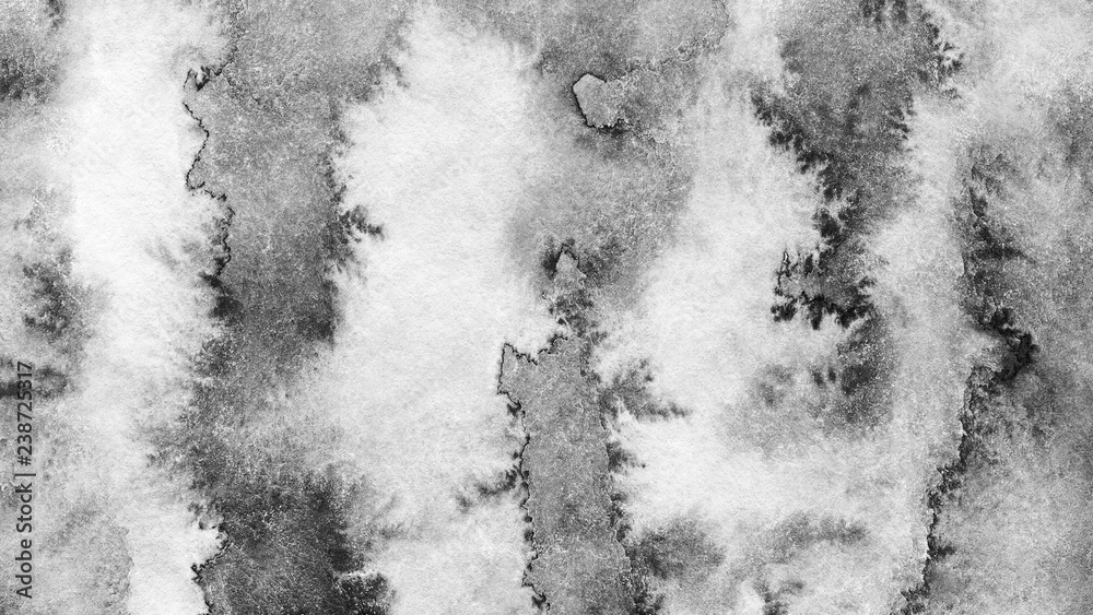 Poster black and white abstract watercolor background for textures backgrounds and web banners design