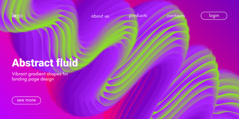 Abstract Fluid Background for Landing Page.
