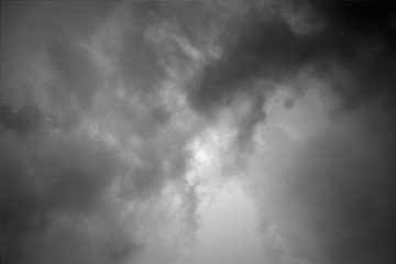 background cloudy sky on black and white tone color 