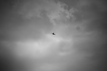 background cloudy sky on black and white tone color 