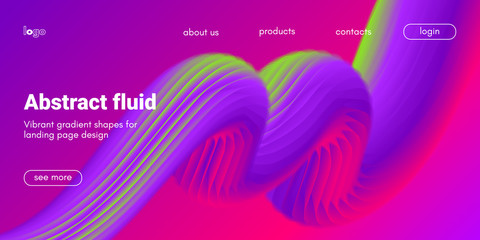 Abstract Fluid Background for Landing Page.