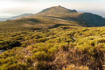 Pico de la Maliciosa desde el collado del Pioral. Sierra de Guadarrama. Madrid. . España. Europa.