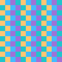 Seamless pattern imitating chessboard ornament. Abstract checkered background. Design graphic element saved as a vector illustration